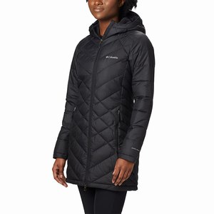 Columbia Heavenly™ Lång Hooded Jacka Dam Svarta (QLZUI6819)